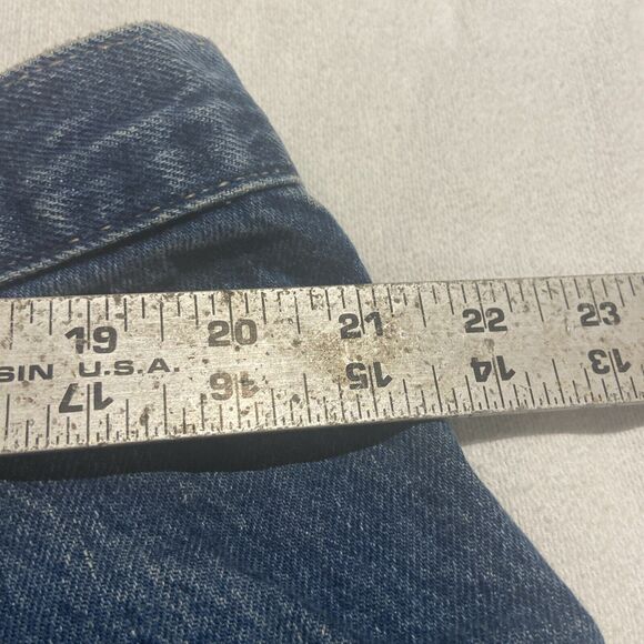 Vintage Retro Reynolds & Perry RP55 Jeans 42” Blue Distressed Denim Cargo Shorts - Picture 7 of 16